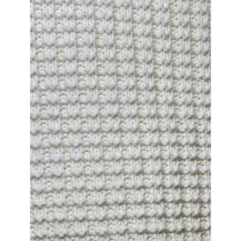 NWT Lucky Brand Women's Knit Sleeveless Sweater Pullover Size XL Cream Textured - Picture 3 of 7